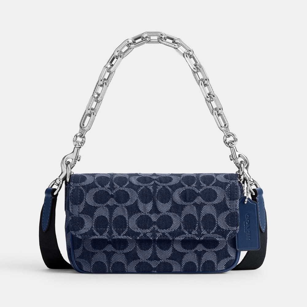 Limited time offer Coach Charter Flap Crossbody Bag 18 in Signature Denim CAM30